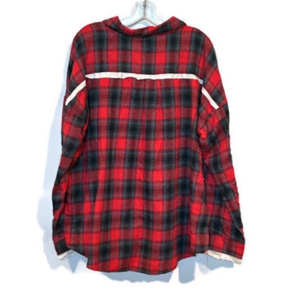 POL Red Plaid Button Down Shirt - Picture 5 of 7